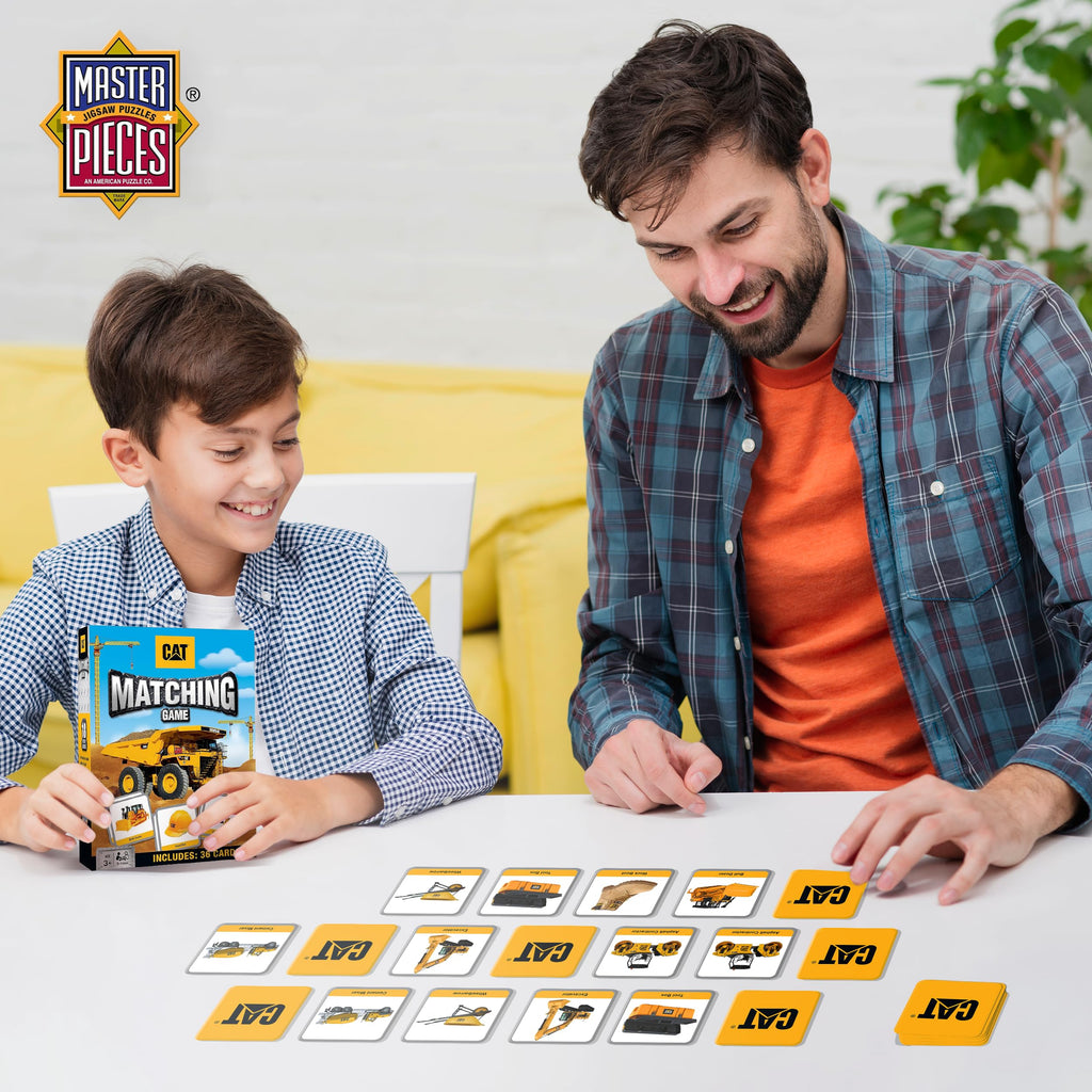 MasterPieces CAT Picture Matching Card Game – Construction Vehicles for Kids Ages 3+