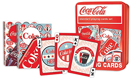 MasterPieces Coca-Cola Playing Cards (2 Decks) – Officially Licensed 54-Card Tin Set