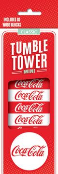 MasterPieces Coca-Cola Travel Sized Tumble Tower – 54 Wooden Blocks Stacking Game