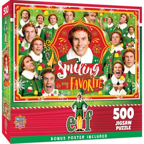 MasterPieces Elf 500pc Jigsaw Puzzle – Thick, Precision-Cut Pieces with Vibrant Artwork