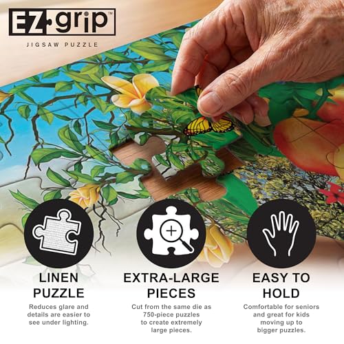 Masterpieces EZ Grip 300 Piece Jigsaw Puzzle - Neighs & Nuzzles - 18x24 Large Piece Puzzle