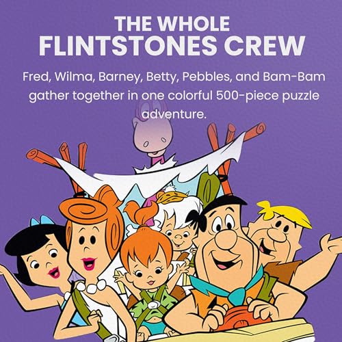 MasterPieces Hanna-Barbera Flintstones 500-Piece Jigsaw Puzzle - Officially Licensed