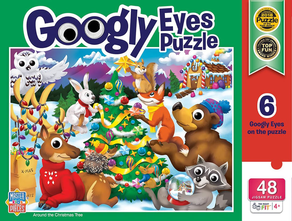 Masterpieces Holiday Googly Eyes Around the Christmas Tree 48-Piece Puzzle