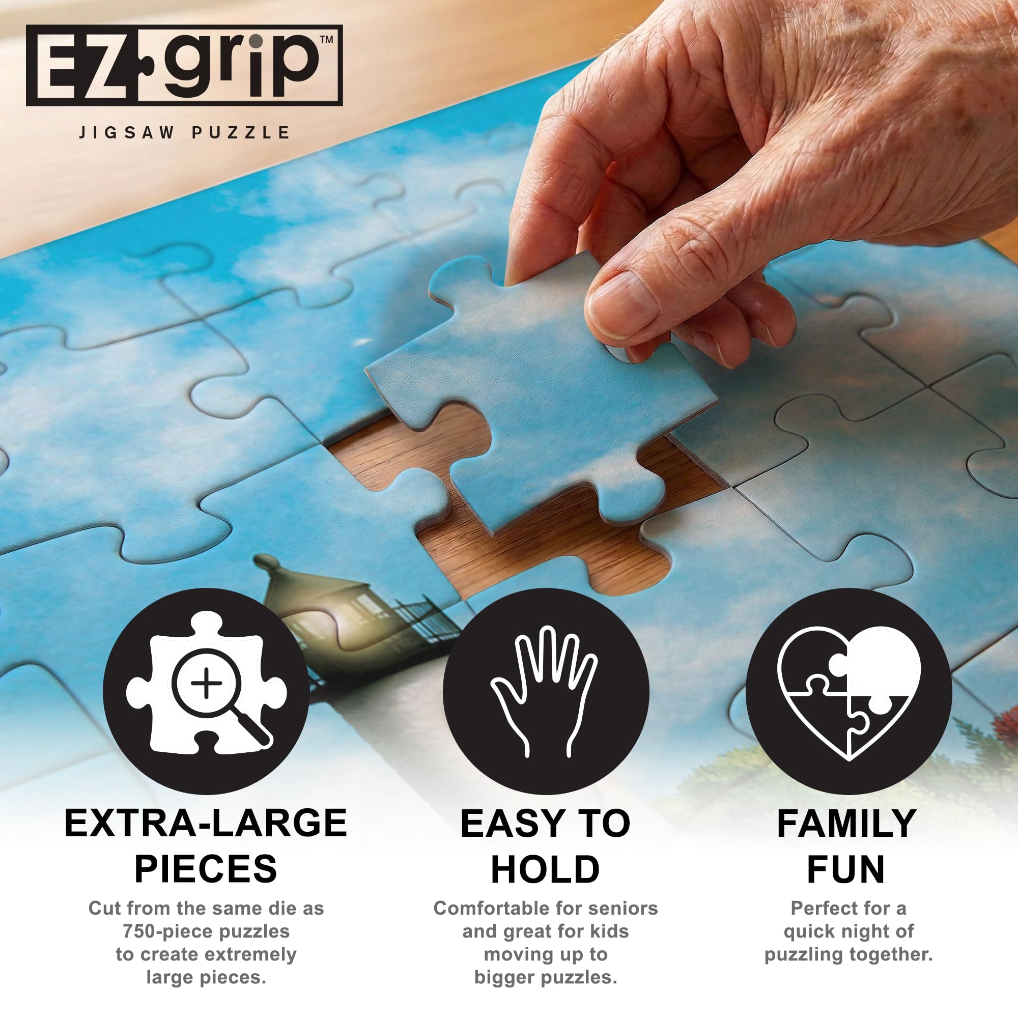 MasterPieces Lobster Bay EZ Grip 300-Piece Jigsaw Puzzle – Extra Large Pieces for Easy Handling