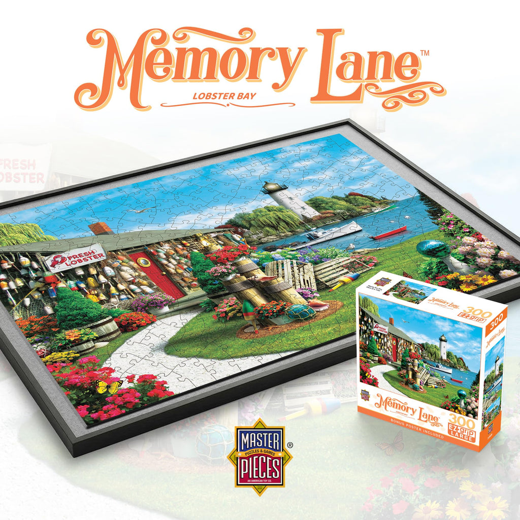 MasterPieces Lobster Bay EZ Grip 300-Piece Jigsaw Puzzle – Extra Large Pieces for Easy Handling
