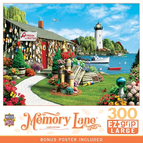 MasterPieces Lobster Bay EZ Grip 300-Piece Jigsaw Puzzle – Extra Large Pieces for Easy Handling