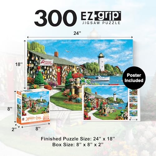 MasterPieces Lobster Bay EZ Grip 300-Piece Jigsaw Puzzle – Extra Large Pieces for Easy Handling