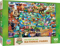MasterPieces National Parks Map 100-Piece Jigsaw Puzzle – Educational Geography Game for Kids Ages 6+