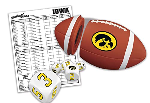 MasterPieces NCAA Iowa Hawkeyes Shake N' Score Dice Game – Tailgate Travel Game