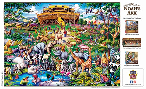 MasterPieces Noah's Ark 1000-Piece Jigsaw Puzzle – 19.25 x 26.75 Inches, Random-Cut Recycled Board