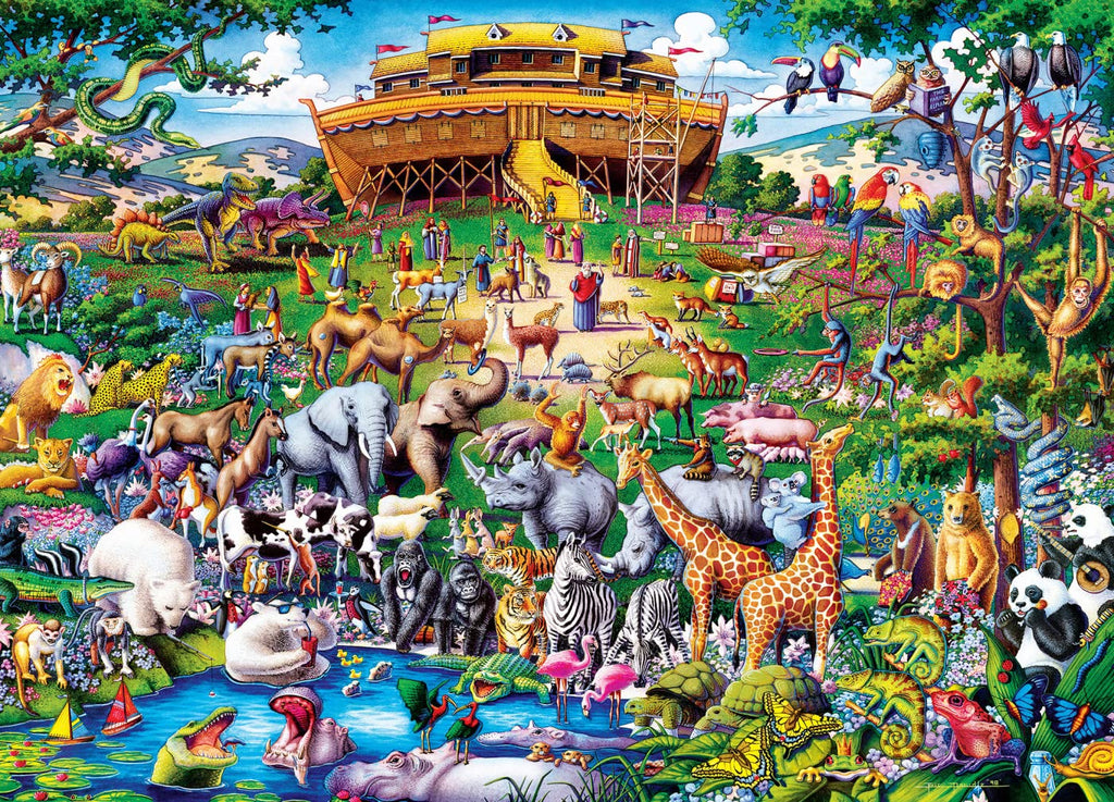 MasterPieces Noah's Ark 1000-Piece Jigsaw Puzzle – 19.25 x 26.75 Inches, Random-Cut Recycled Board