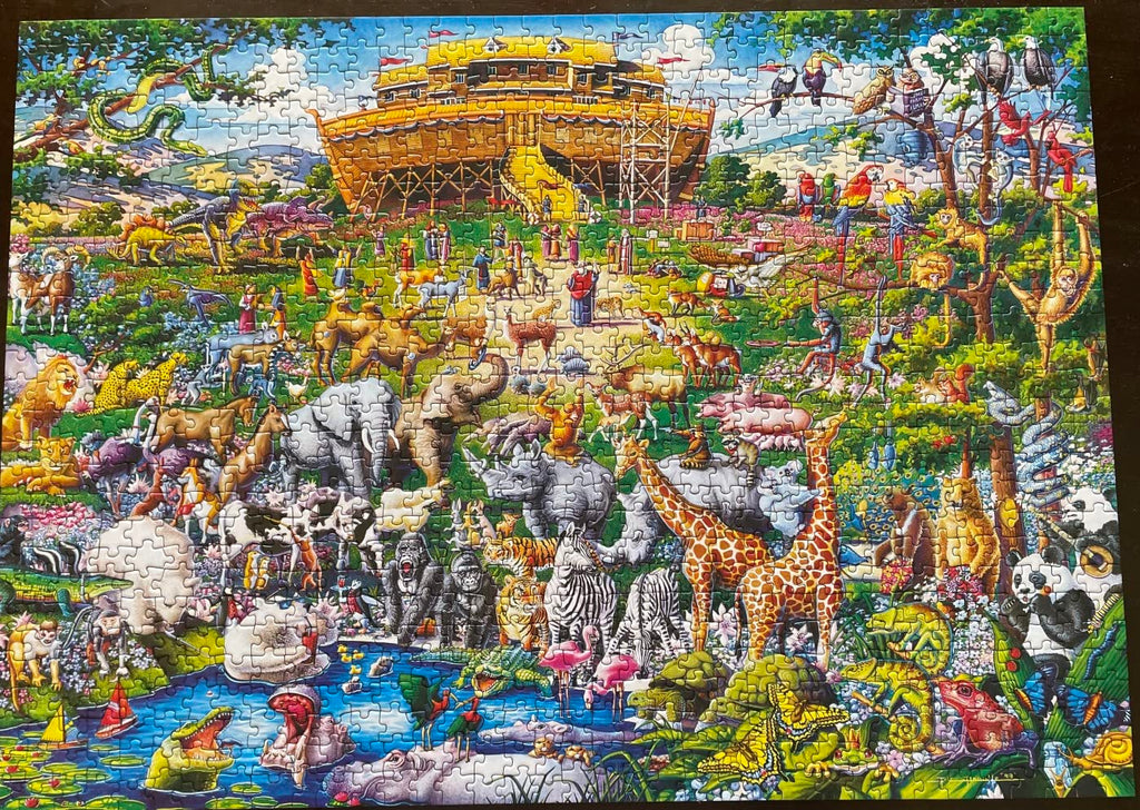 MasterPieces Noah's Ark 1000-Piece Jigsaw Puzzle – 19.25 x 26.75 Inches, Random-Cut Recycled Board