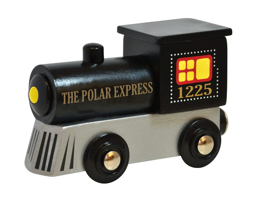 MasterPieces Officially Licensed Polar Express Wooden Train Engine – Magnetic Connector, Compatible with 1-Inch Tracks