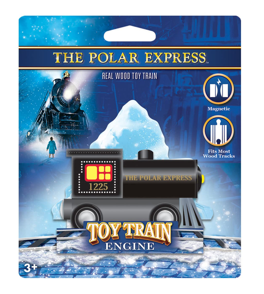 MasterPieces Officially Licensed Polar Express Wooden Train Engine – Magnetic Connector, Compatible with 1-Inch Tracks