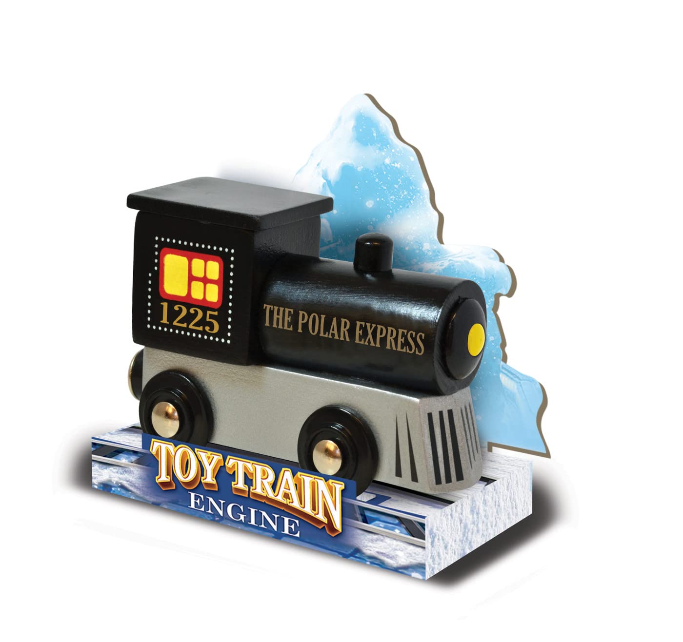 MasterPieces Officially Licensed Polar Express Wooden Train Engine – Magnetic Connector, Compatible with 1-Inch Tracks