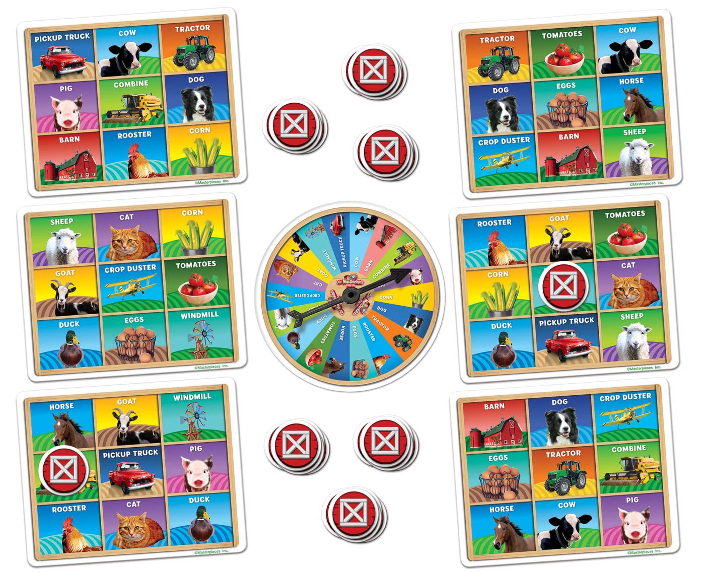 MasterPieces Old MacDonald's Farm Bingo Game – Fun for Kids Ages 3+