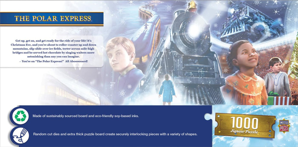 MasterPieces Polar Express 1000 Piece Panoramic Jigsaw Puzzle | Random Cut, Matte Finish