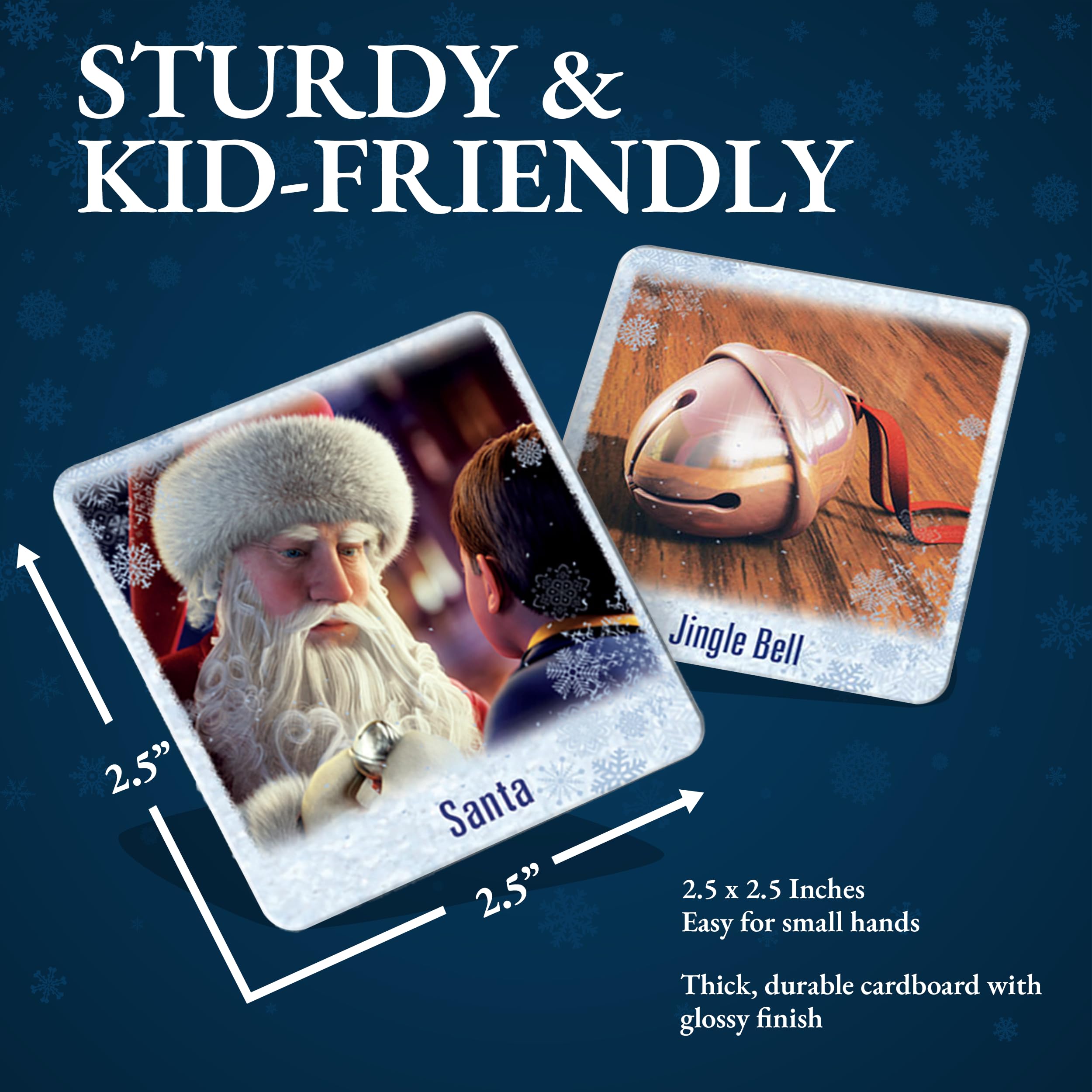 MasterPieces Polar Express Matching Game – 18 Pairs of Memory Cards for Kids Ages 3+