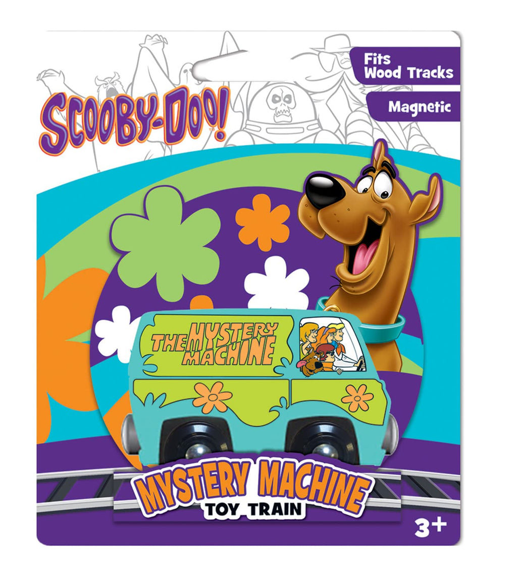 MasterPieces Scooby Doo Mystery Machine Wooden Train Engine - Magnetic, Officially Licensed Toddler Toy