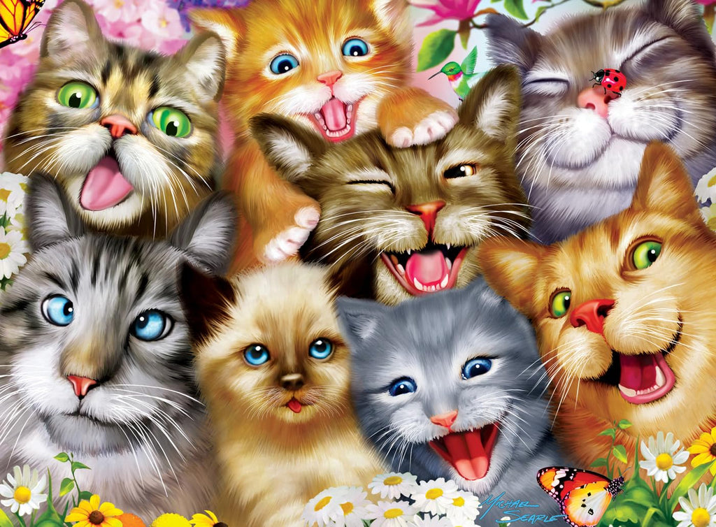 MasterPieces Selfies Pretty Kitties 200-Piece Jigsaw Puzzle – Recycled Board, 19x14 Inches, Ages 6+