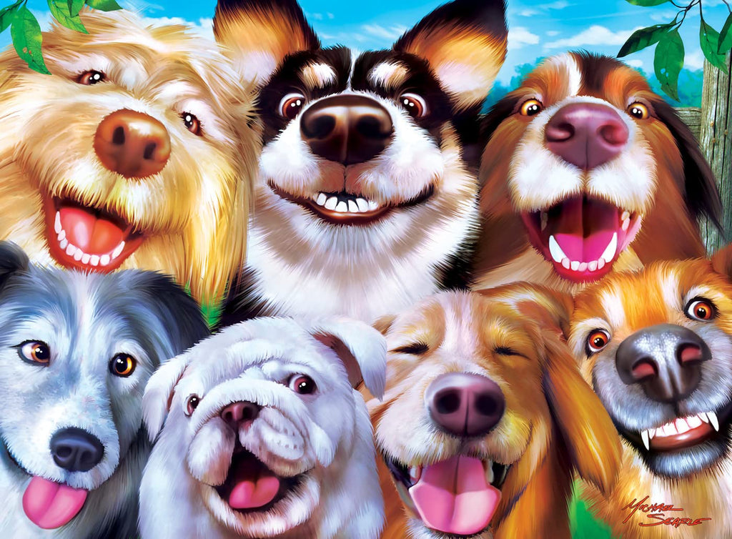 MasterPieces Silly Animals 4-Pack 100-Piece Jigsaw Puzzles for Kids Ages 6+