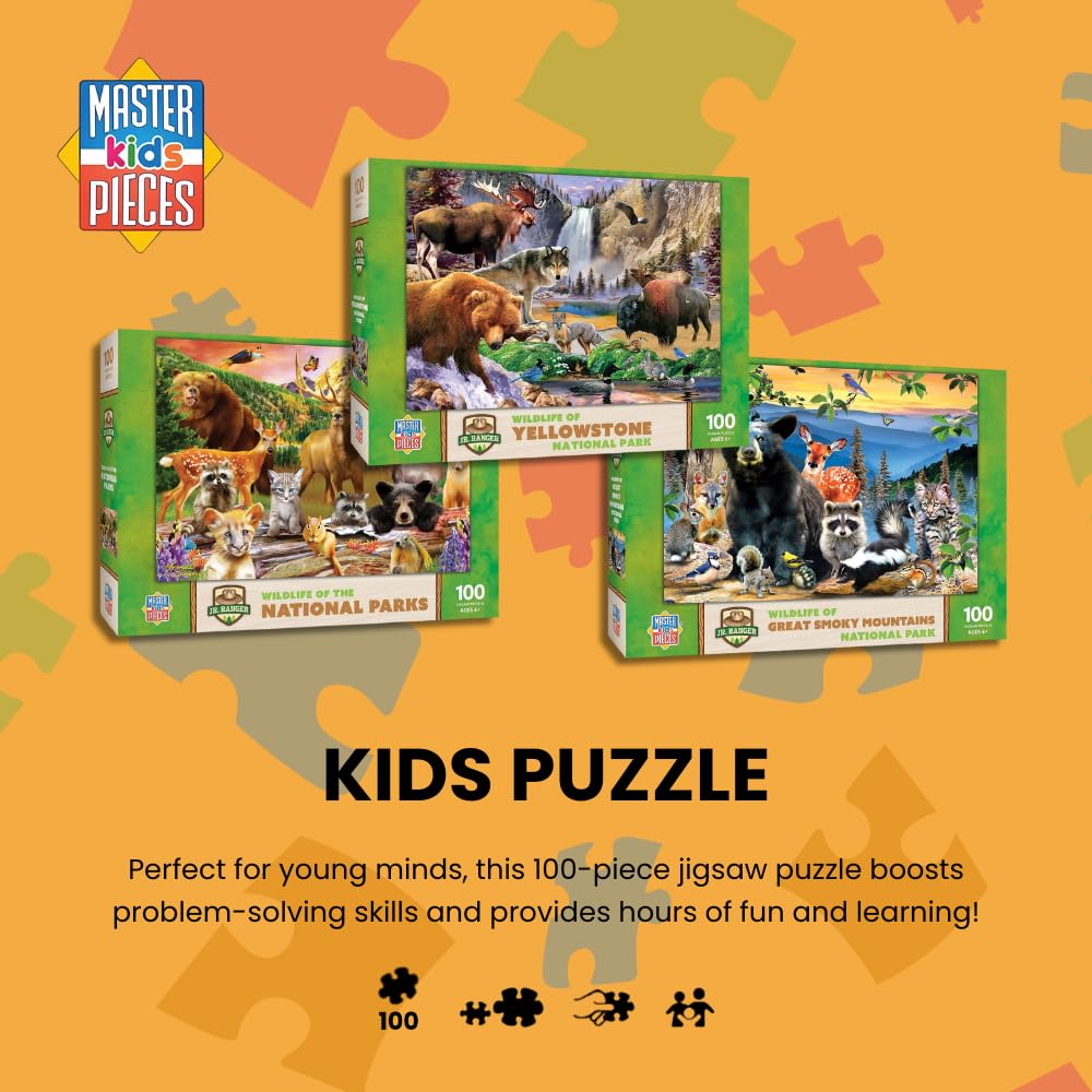 MasterPieces Smokey Bear 100-Piece Jigsaw Puzzle for Kids - 14x19 Inches