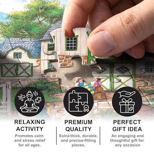 MasterPieces The Quilt Barn 550-Piece Jigsaw Puzzle – Folk Art by Bonnie White, 18x24 Inches
