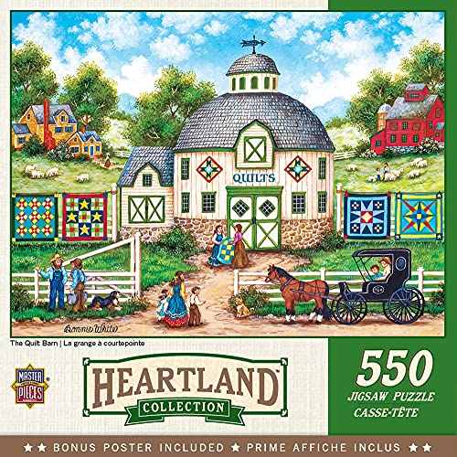 MasterPieces The Quilt Barn 550-Piece Jigsaw Puzzle – Folk Art by Bonnie White, 18x24 Inches