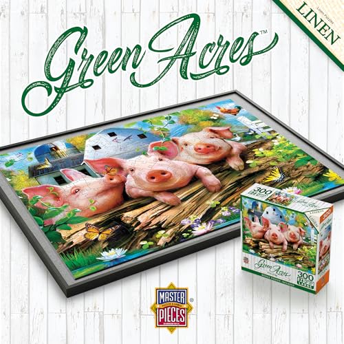 MasterPieces Three Lil’ Pigs 300-Piece Jigsaw Puzzle – Large EZ Grip Pieces for Kids, Seniors, and Family Fun