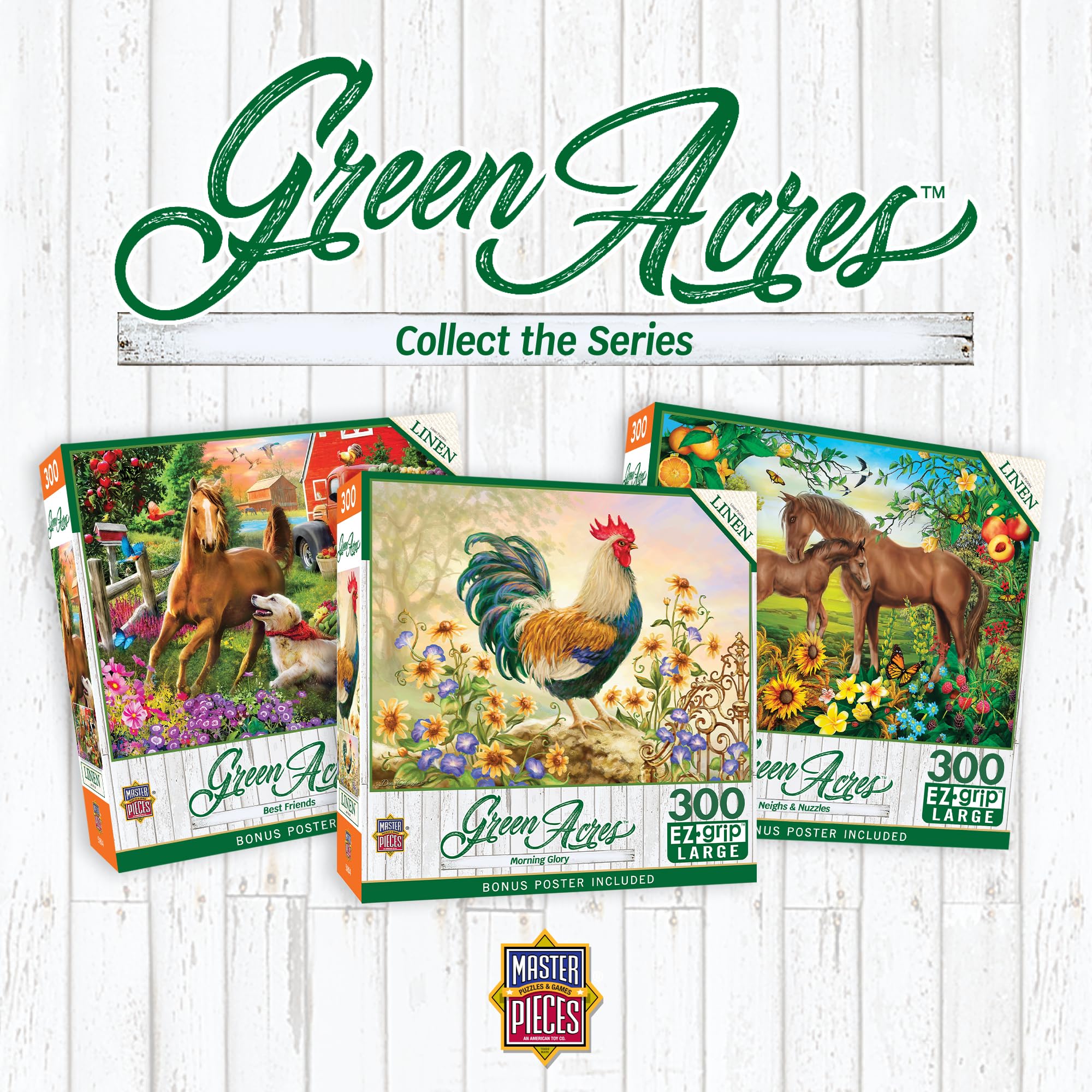 MasterPieces Three Lil’ Pigs 300-Piece Jigsaw Puzzle – Large EZ Grip Pieces for Kids, Seniors, and Family Fun