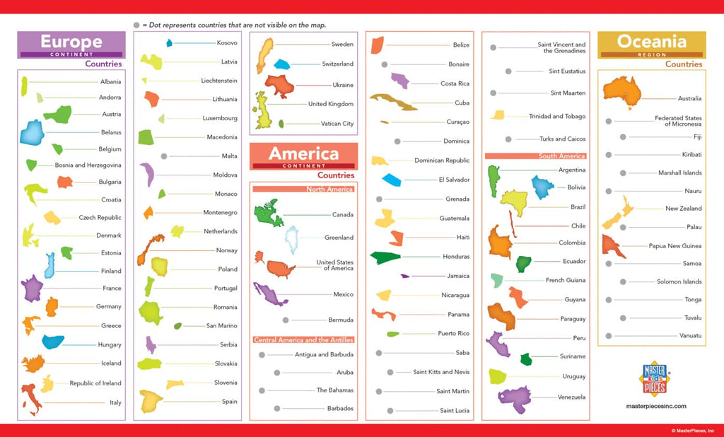 MasterPieces World Map Puzzle for Kids – 60 Pieces, 16.5x12.75 Inches