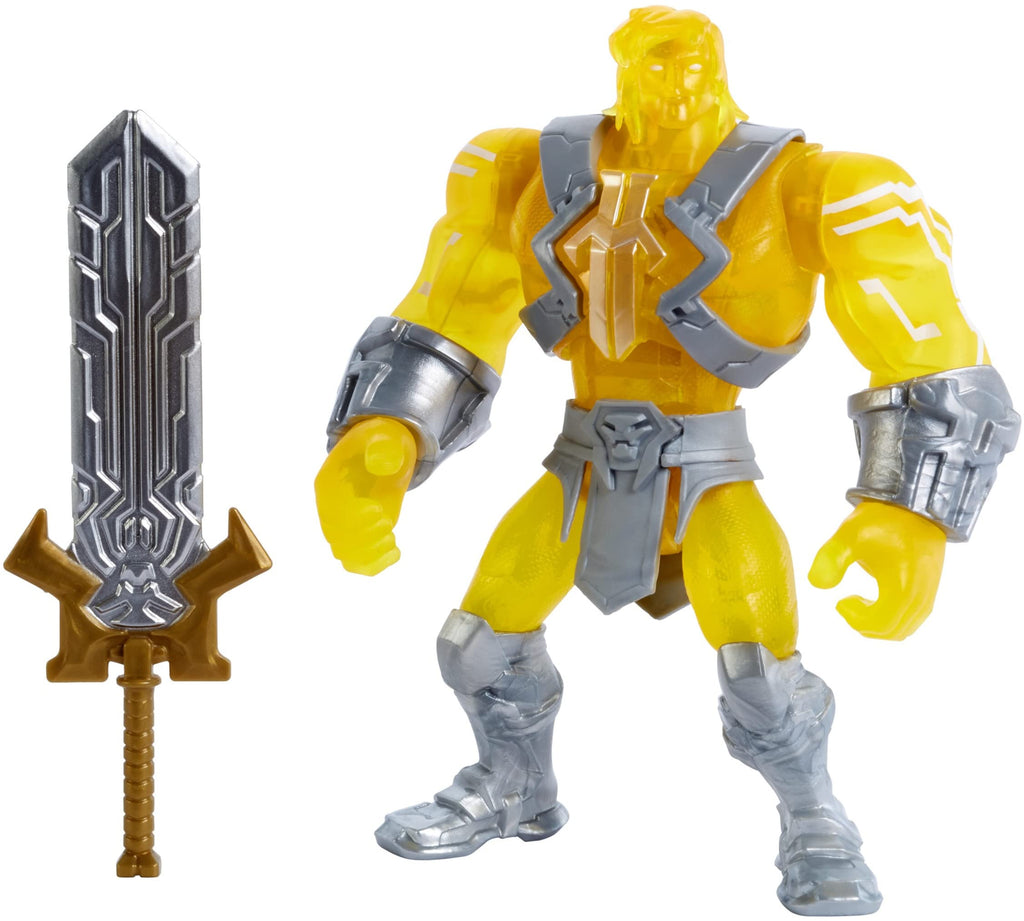 Masters of the Universe He-Man Powers of Grayskull Action Figure with Spring-Loaded Attack and Sword - 5.5 Inches