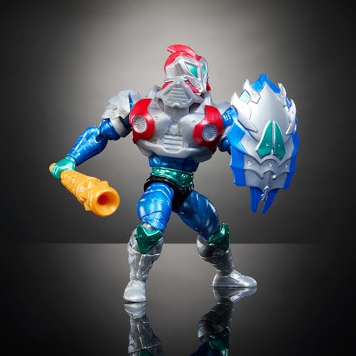 Masters of the Universe Origins Turtles of Grayskull Mekaneck Action Figure – Reptile Wars Crossover Toy with 16 Joints