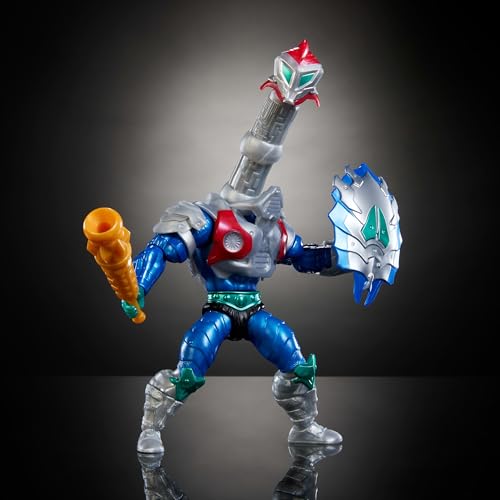 Masters of the Universe Origins Turtles of Grayskull Mekaneck Action Figure – Reptile Wars Crossover Toy with 16 Joints