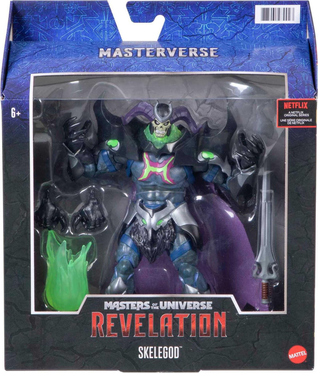 Masters of the Universe Revelation Skelegod 9-Inch Action Figure with 30 Joints and Accessories