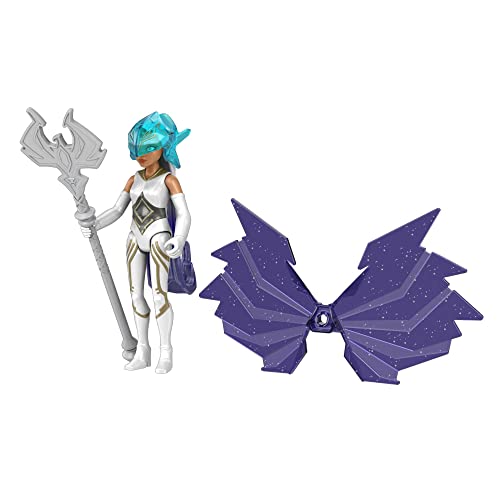 Masters of the Universe Sorceress Action Figure – 5.5-Inch Articulated Toy with Spring-Loaded Attack, Helmet & Staff, Ages 4+