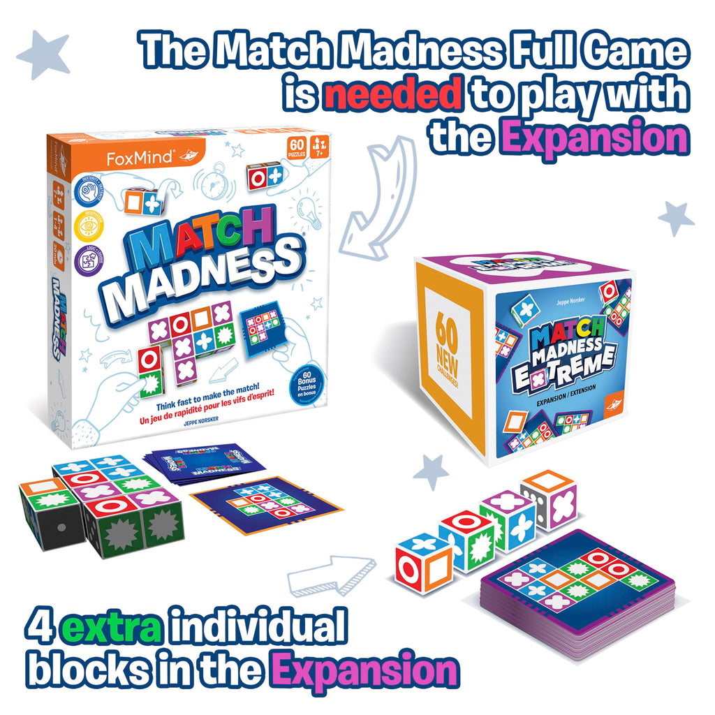Match Madness Extreme Expansion - 60 New Cards & Sixth Cube Block