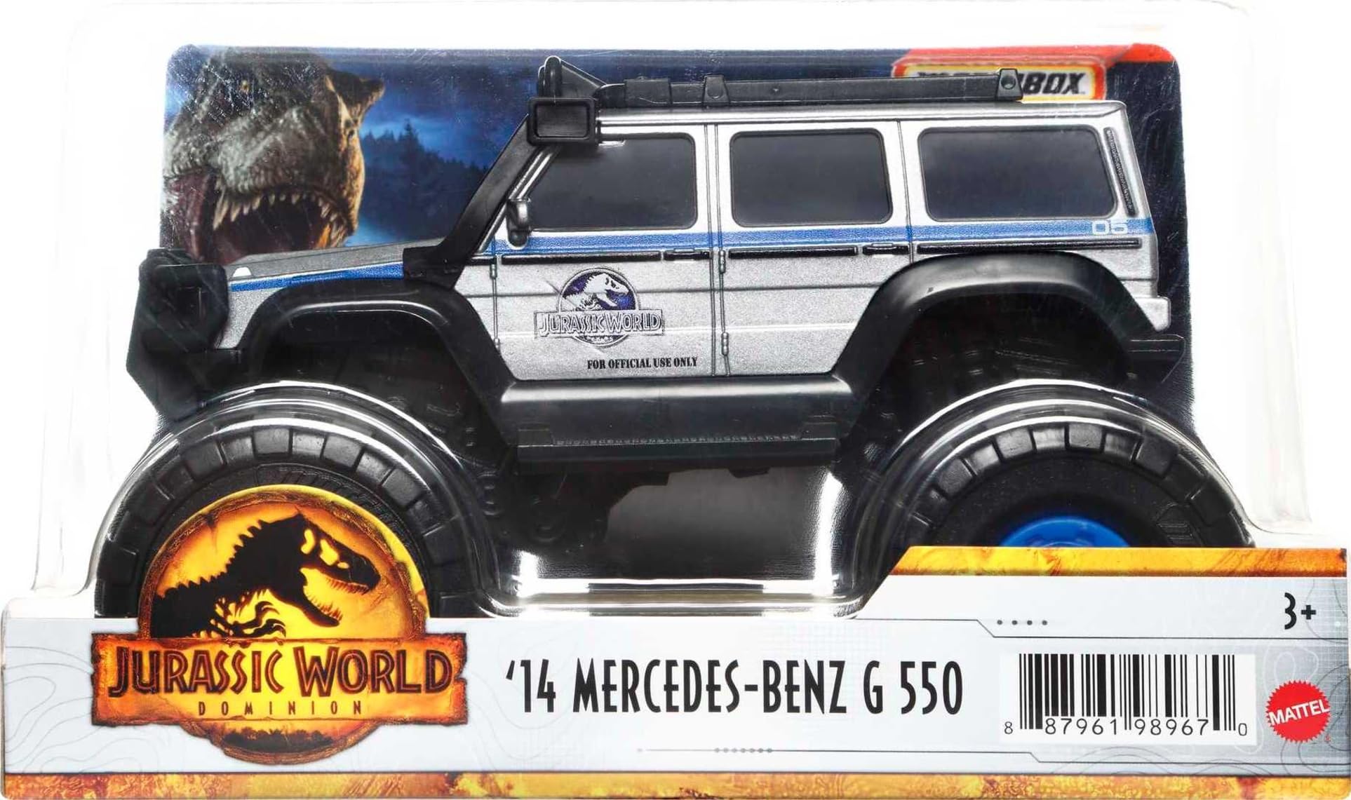 Matchbox Jurassic World Dominion 1:24 Scale '14 Mercedes-Benz G 550 Truck with Oversized Wheels