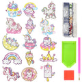 MATHARAGO Unicorn Diamond Painting Kit – 15pcs Diamond Dots Art for Kids with 1000+ Sparkling Stickers