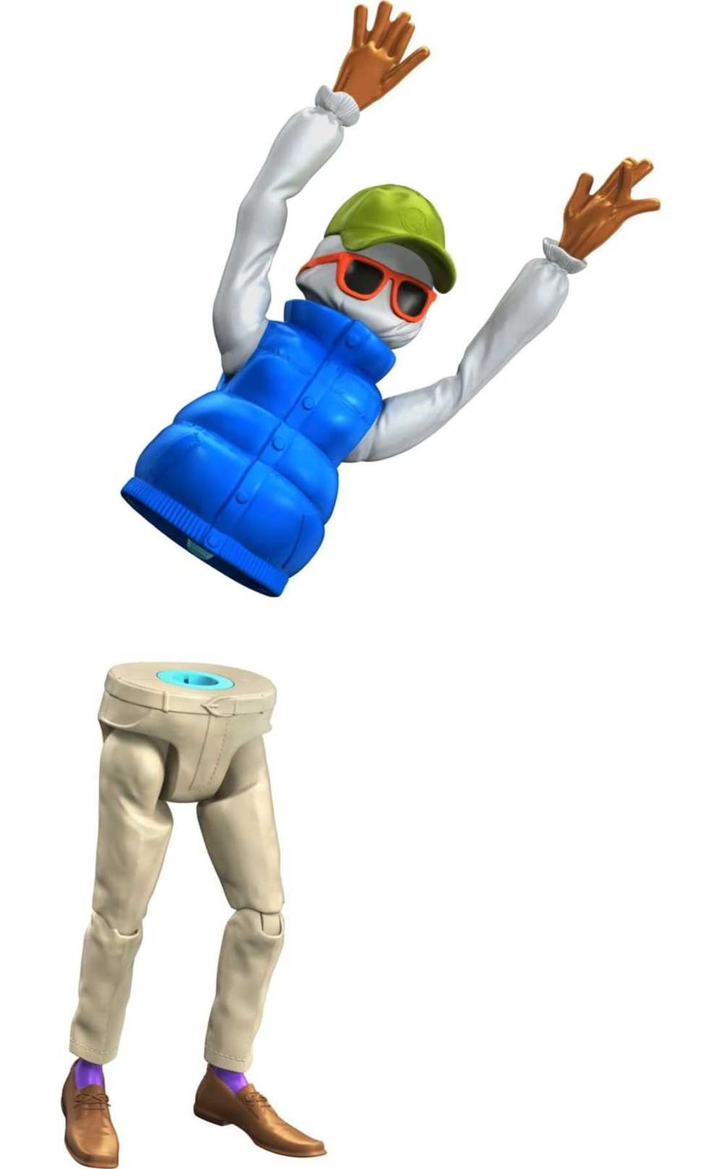 Mattel Disney Pixar Onward Wilden Lightfoot Dad Action Figure with 2 Sprites – Posable, Splits in Half, Ages 3+