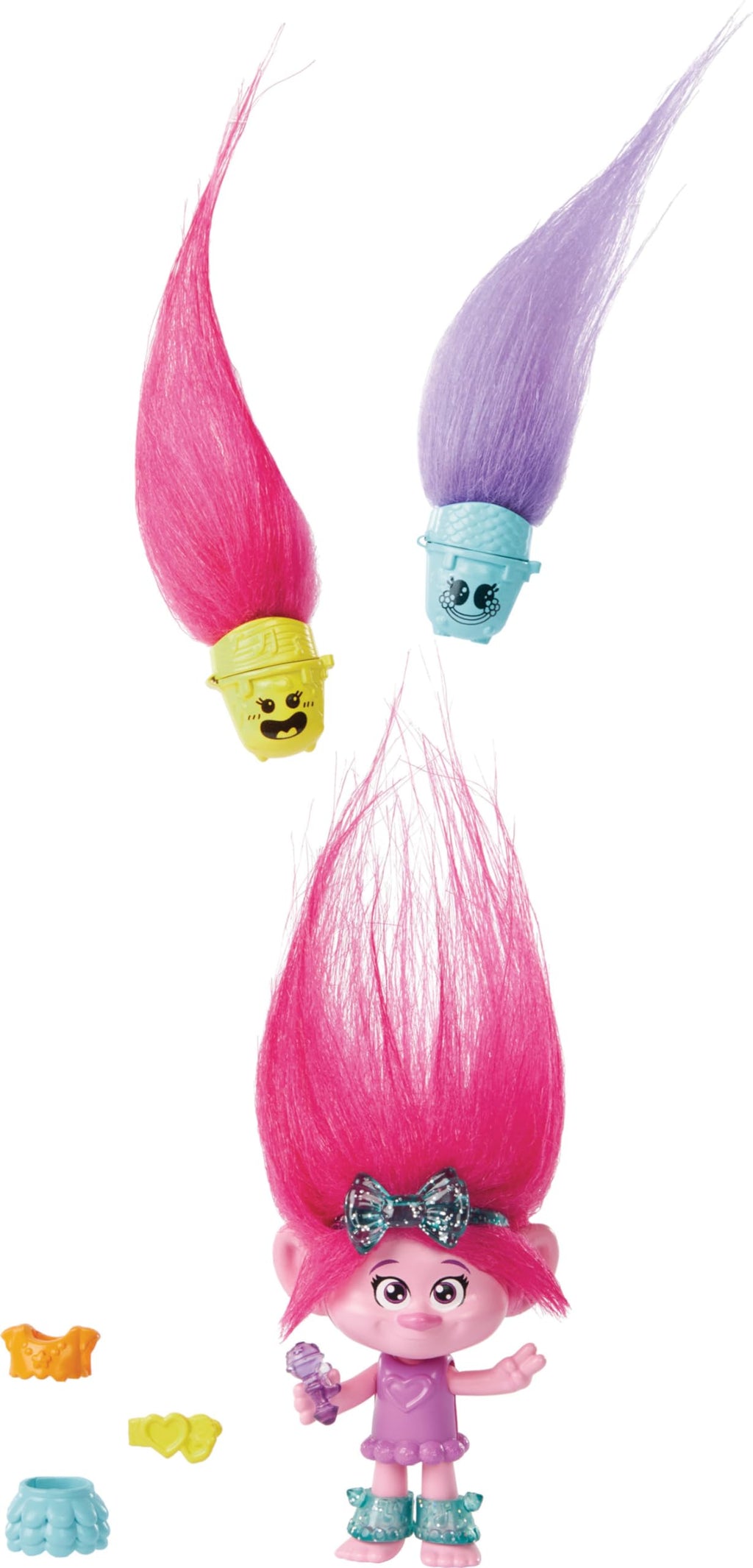 Mattel DreamWorks Trolls Band Together Hair Pops Queen Poppy Doll with Surprise Accessories