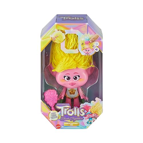 Mattel DreamWorks Trolls Rainbow HairTunes Viva Doll – Light-Up Hair with Music and Sounds