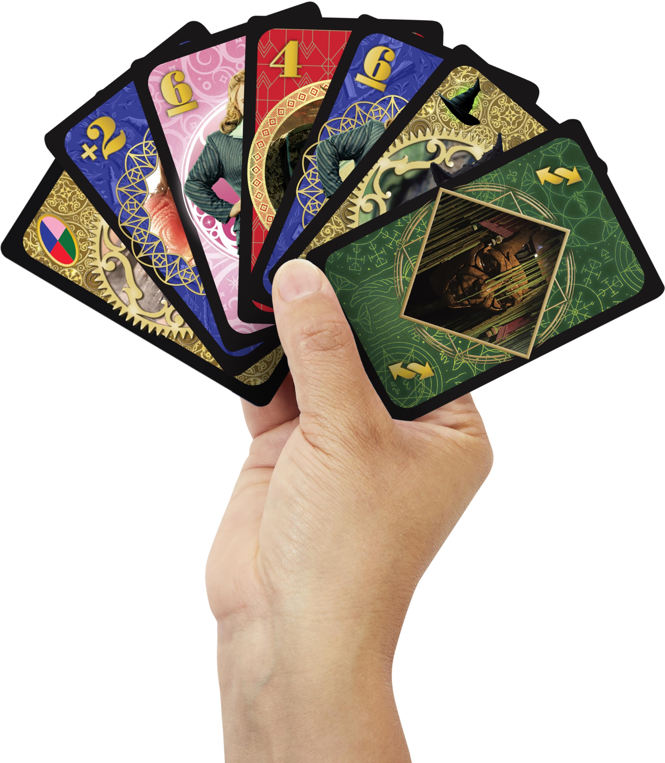 Mattel Games UNO Wicked Card Game – Wicked-Themed Deck with Defy Gravity Rule