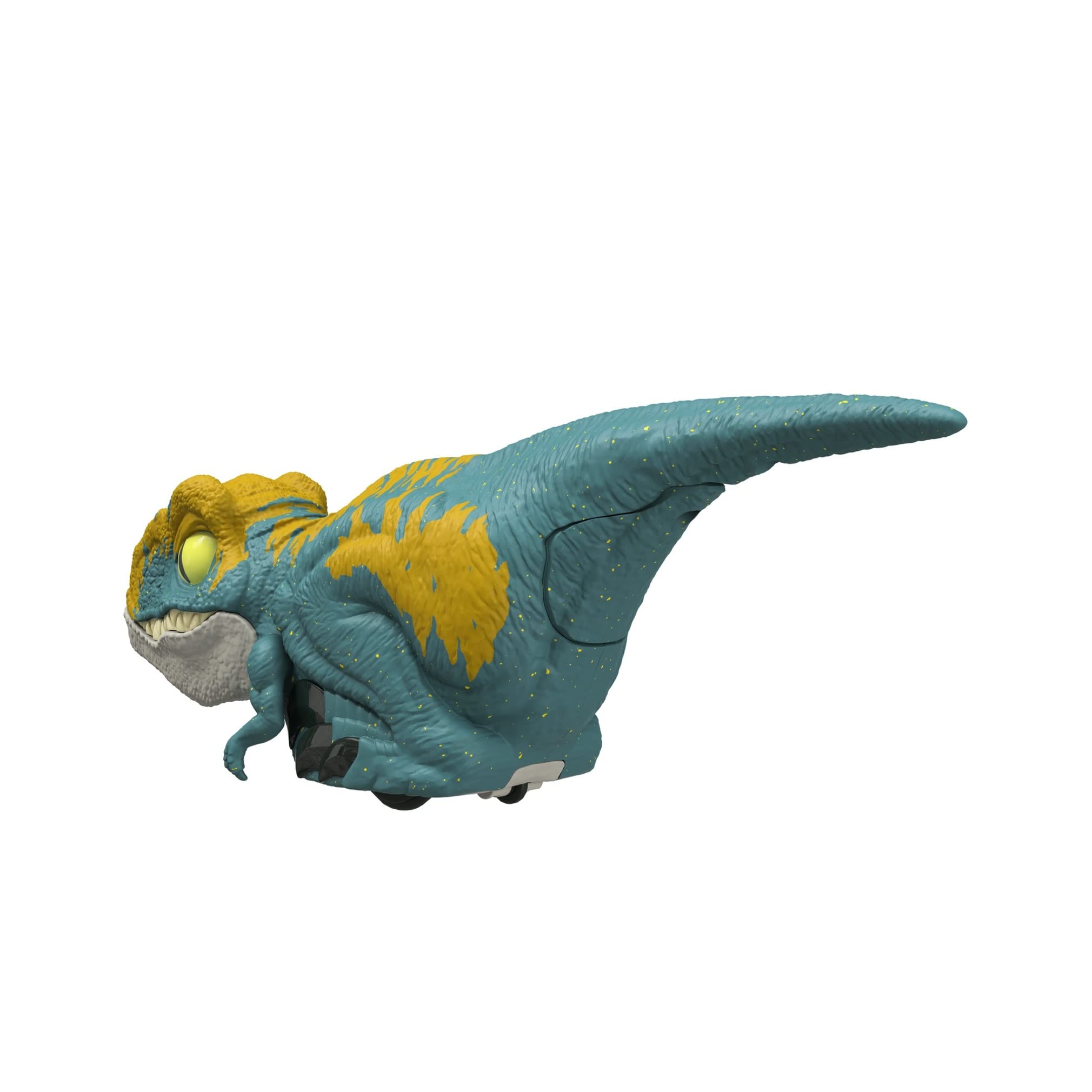 Mattel Jurassic World Dominion Click Tracker Velociraptor 'Blue' Dinosaur Toy with Clicker-Controlled Motion & Sound