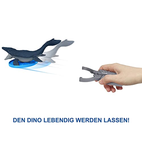Mattel Jurassic World Dominion Minis Mosasaurus Mayhem Playset with Launcher, Break-Apart Features, and 2 Dinosaur Figures