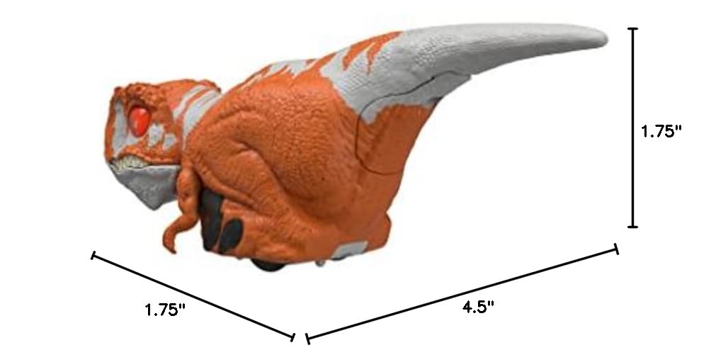 Mattel Jurassic World Dominion Uncaged Click Tracker Atrociraptor Dinosaur Toy, Red