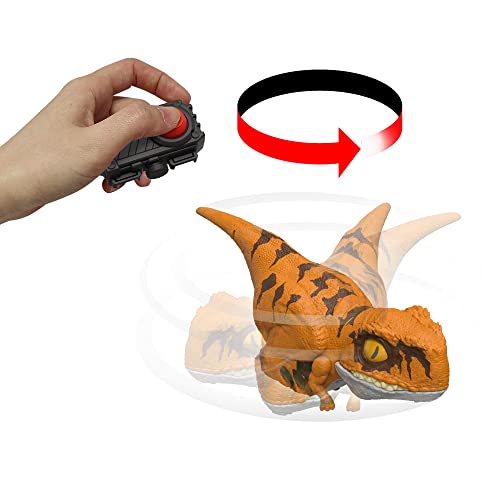 Mattel Jurassic World Dominion Uncaged Rowdy Roars Atrociraptor Interactive Dinosaur Toy with Clicker Control