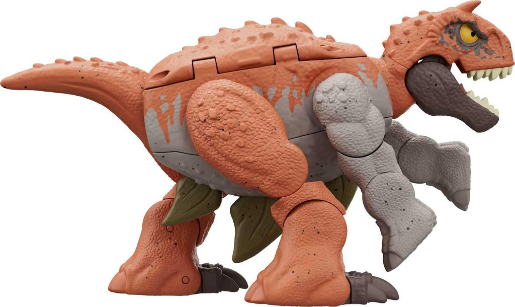 Mattel Jurassic World Fierce Changers 2-in-1 Dinosaur: Carnotaurus to Stegosaurus Transformation (11 Steps)