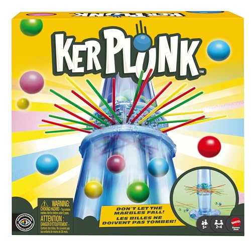Mattel KerPlunk Kids Game – Classic Marble Drop Game for 2-4 Players
