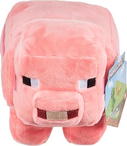 Mattel Minecraft Basic Plush Doll – 8-Inch Soft Toy with Pixelated Details for Kids Ages 3+